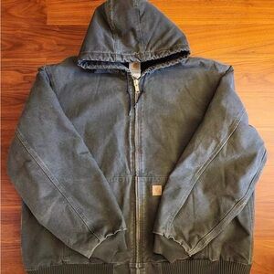 Carhartt J130 Vintage Moss Green Hooded Work Jacket – Excellent Condition